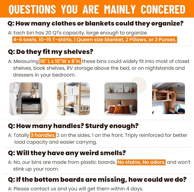 Criusia Closet Organizers Bins 8 Pack - Large Closet Shelf Organizer with Handles - Fabric Trapezoid Home Organization and Storage Baskets for Organizing Clothes Toy Blanket Towel Purse Hats