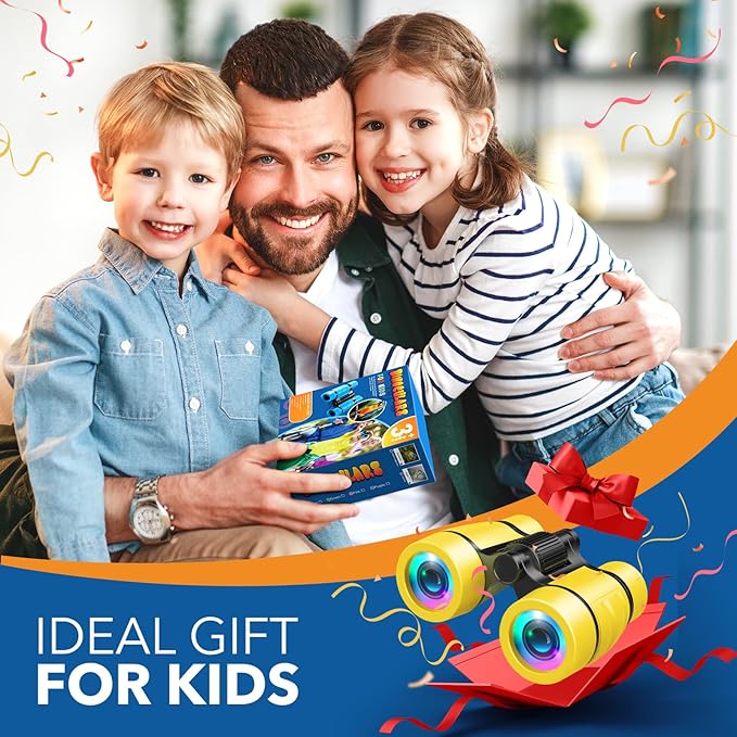 Toys for 3-7 Year Old Girl Boy: LET'S GO! Bird Watching Binoculars for Kids Ages 3 4 5 6 7 Year Old Girls Boys Outside Learning Toy for Kid Preschool Gift Toddler Binoculars Toy Stuffers