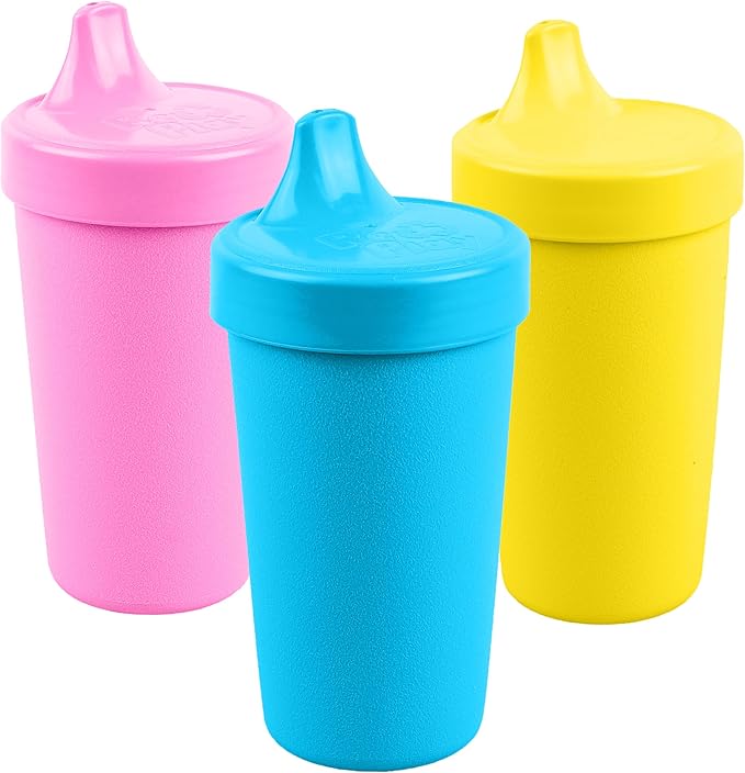 Re-Play Sippy Cups for Toddlers - 10 Oz. Reusable Spill Proof Cups for Kids, Dishwasher/Microwave Safe - Made in USA - Set of 3-3.13" x 6.25" - Easter