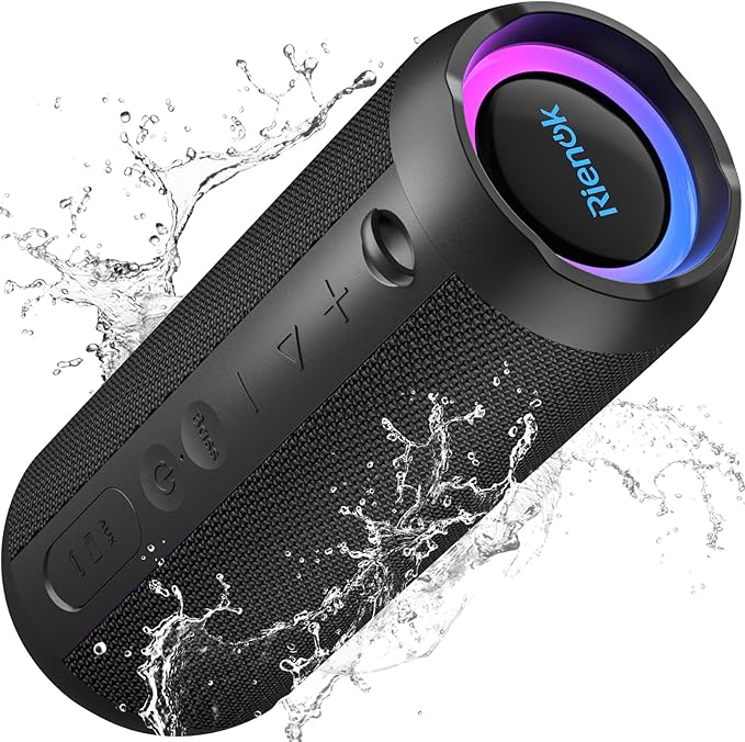 RIENOK Portable Bluetooth Speaker 30W Dual Pairing True Wireless Stereo HD Sound IPX7 Waterproof Outdoor Sport Shower Wireless Speaker Bluetooth 5.3 for Home Party