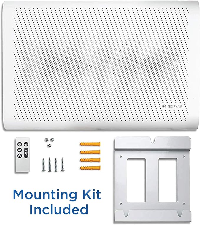 Medify MA-35 Air Purifier with True HEPA H13 Filter | 1,280 ft² Coverage in 1hr for Allergens, Smoke, Wildfires, Odors, Pollen, Pet Dander | Removal to 0.1 Microns | Silver, 1-Pack