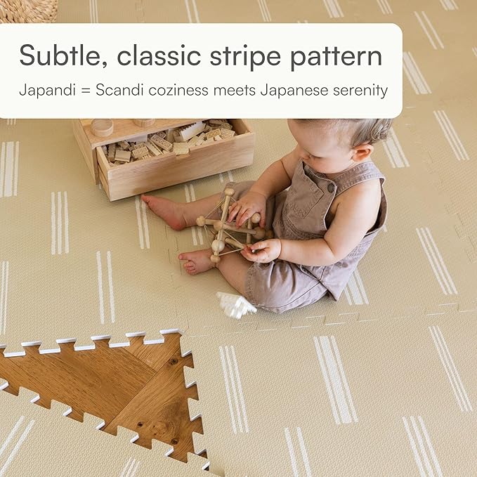 Lillefolk Foam Baby Play Mat – Interlocking Tiles for Kids | Non-Toxic Crawling Mat for Tummy Time, Toddlers & Infants – 6x6ft 9 Tiles