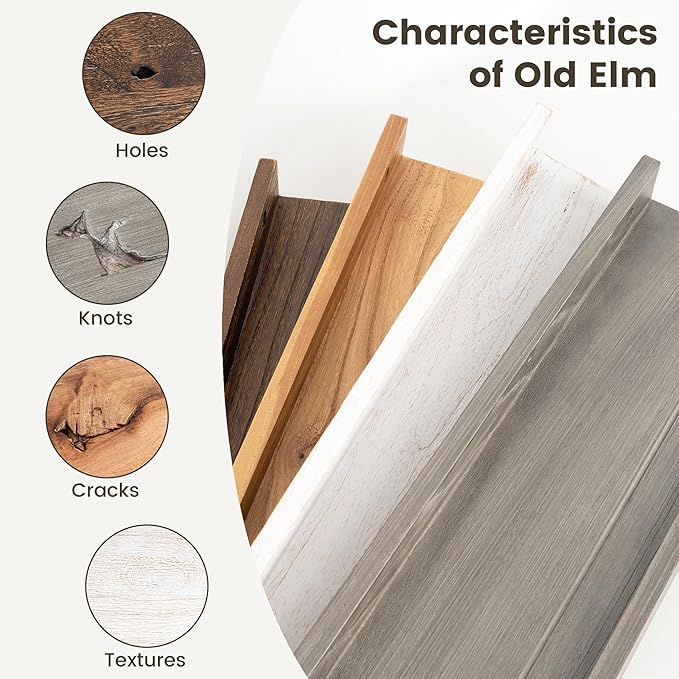 Picture Ledge Shelf, 56 Inch Elm Wood Floating Shelves for Wall, Nursery Bookshelf for Storage with Lip, Photo & Picture Ledge Shelves for Bedroom, Living Room, Kitchen (Grey, 56in Set of 2)