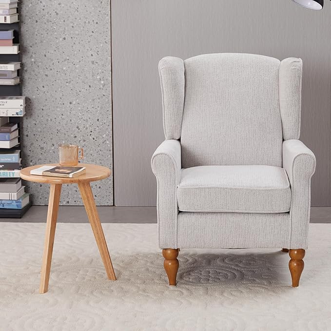 Upholster Accent Armchair & Side Table 2-Piece Set, Chenille Vintage Style - Image 2