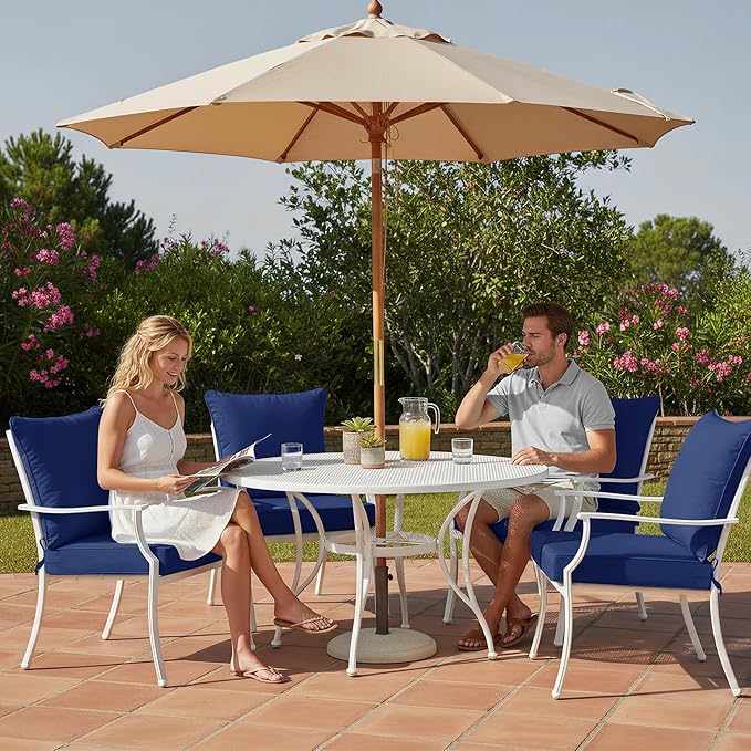 Summsun Outdoor Cushions for Patio Furniture 24 x 24 Inch, Double-Sided - Image 8