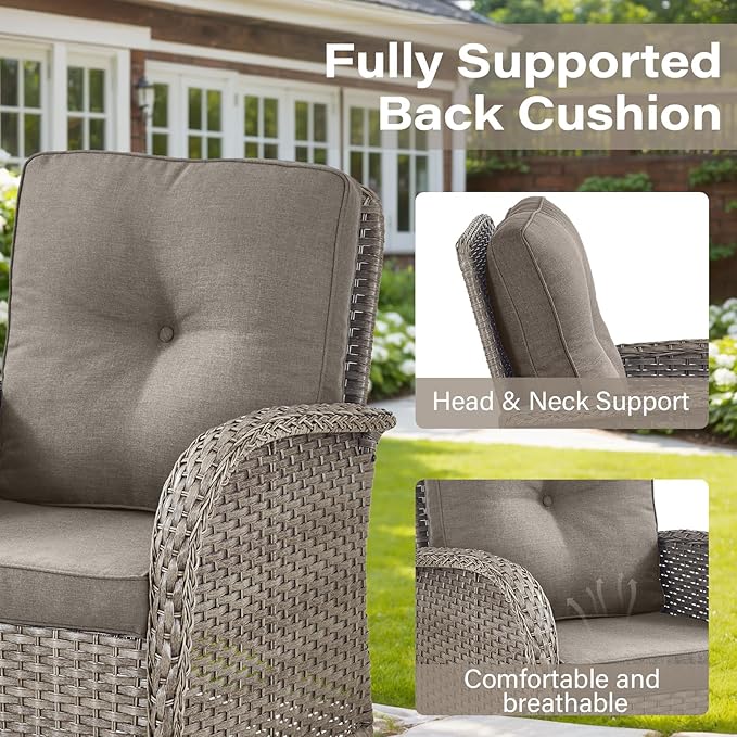Belord 7 Piece Wicker Patio Furniture Set - Image 5