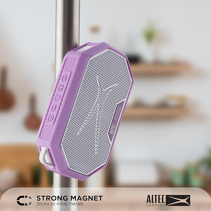 Altec Lansing Portable Bluetooth Speaker HYDRAMINI 2.0, IP67 Waterproof, Portable Speaker, 12h Playtime, Wireless Pairing, USB-C Quick Charge, Magnetic Bluetooth, Voice Assistant Integration