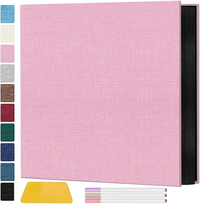 Zesthouse Photo Album Self Adhesive Pages, 60 Pages Magnetic Scrapbook Albums with Sticky Page,Photos Album Holds 8x10 & 5X7 & 4x6 & 6x8 & 3x5, Large Picture Book Ideal for Family,Wedding,Baby