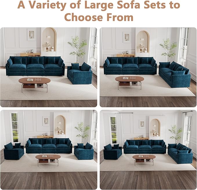 mikibama Modular Sectional Sofa, 111.5 Inch L Shaped Couch Set - Image 7