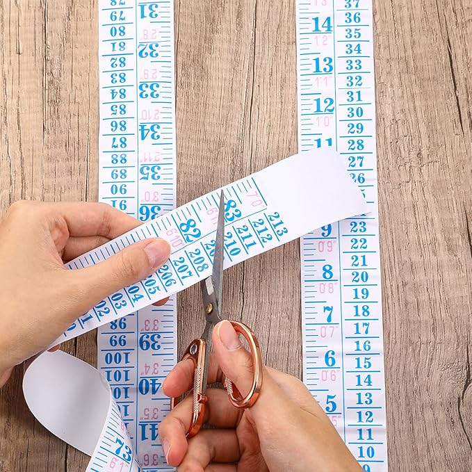 Tatuo Growth Chart Wall Labels Height Indicator Tape Ruler Growth Chart Decor Height Indicator Adhesive Ruler for Home Room Measuring(Blue)