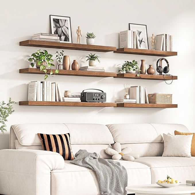 Fun Memories 67Inch Long Floating Shelves, 8 Inch Deep Shelves - Image 2