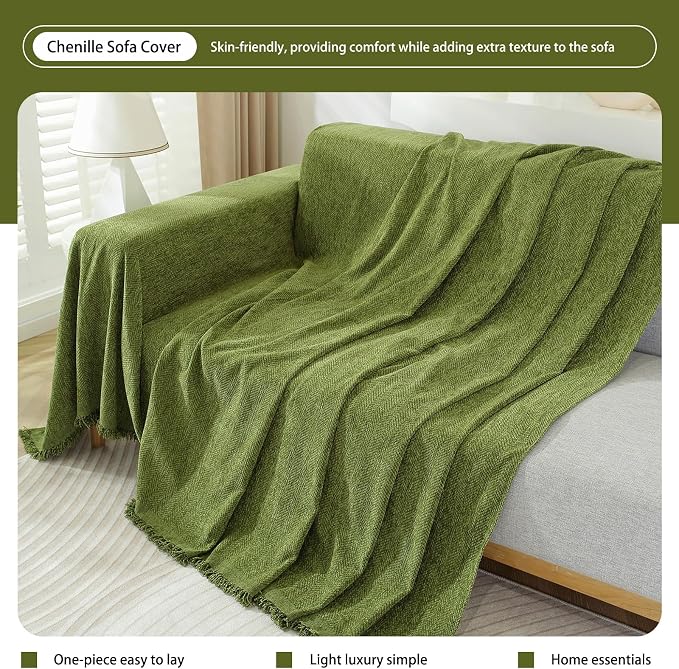 DREAMINGO Sofa Covers Herringbone Jacquard Modern Minimalism Couch Cover Wear - Image 5