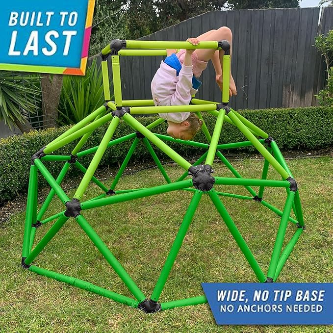 Eezy Peezy Monkey Bars Climbing Tower - Active Outdoor Fun for Kids Ages 3 to 8 Years Old, Green