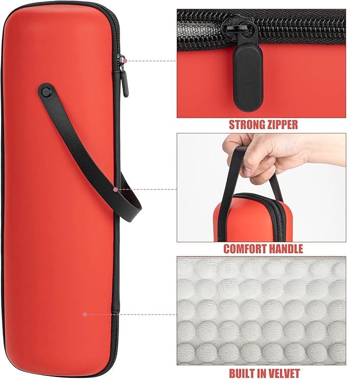 Single Wine Gift Tote Bag, Hard Shell Protector Bags Insulated Cooler Bag Champagne Bottle Gift Box, Portable Wine Carrier for Travel, Picnic, Beach, BYOB, Restaurant (Tangerine)