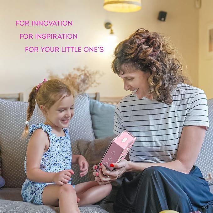 Sensory 360 Round U-Shaped Astronaut Design Mouthguard Electric Toothbrush for Kids Ages 2-7 - Automatic Memory Function - 5 Modes Toothbrush with Multiple Heads – Kids Travel Essentials (Pink)