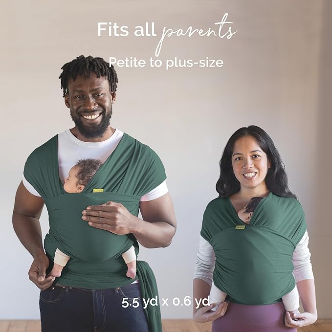 Boba Baby Wrap Carrier – Original Baby Sling Carrier for Newborns (7–35 lbs), Soft, Secure, Hands-Free & Ergonomic, Ideal for Comfortable Bonding, New Parents (Serenity Rainforest)