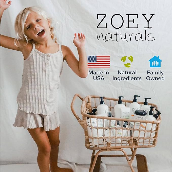 Zoey Naturals - Soothing Lavender Wash & Shampoo - Toddlers & Kids - With Tear-free, Paraben-Free, All Natural Ingredients for Sensitive Skin- 17 Oz
