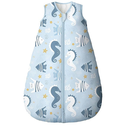 Yoofoss Baby Sleep Sack 0-6 Months, TOG 2.5 Baby Wearable Blanket with 2-Way Zipper, 100% Organic Cotton Fabric Winter Newborn Sleeping Sack, Warm Soft Comfy