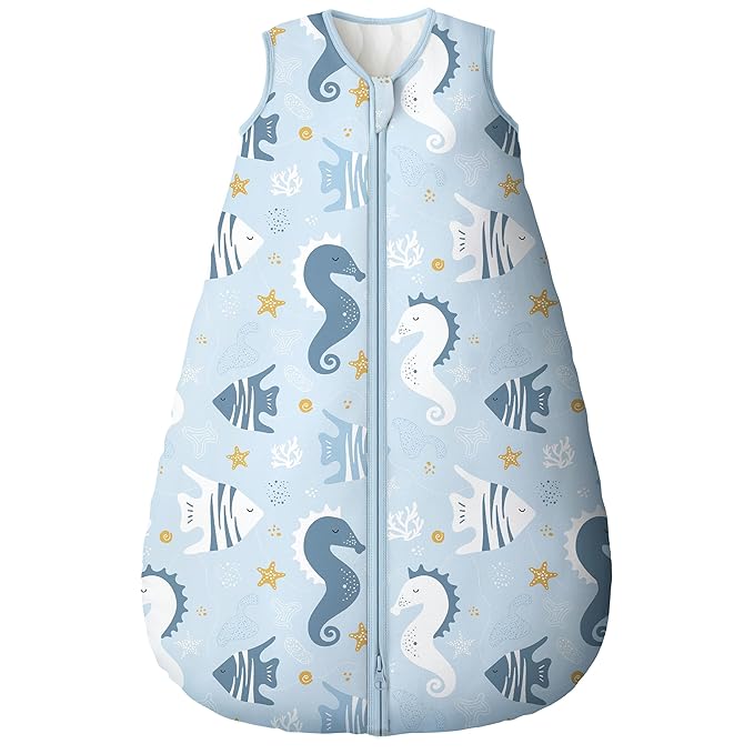 Yoofoss Baby Sleep Sack 6-12 Months, TOG 2.5 Baby Wearable Blanket with 2-Way Zipper, 100% Organic Cotton Fabric Winter Newborn Sleeping Sack, Warm Soft Comfy