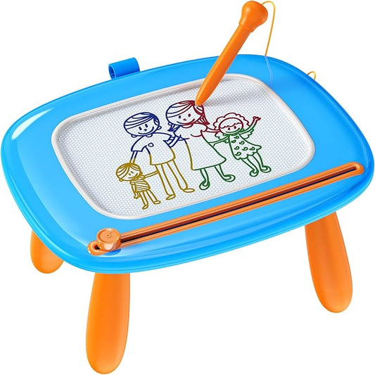 Smasiagon Toddler Girl Boy Toys,Magnetic Drawing Board for Toddlers 1-3,Early Learning Doodle Board Writing Painting Sketch Pad, Birthday Christmas Halloween Easter Gifts for 1 2 3 Year Old (Blue)