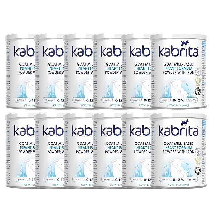 Kabrita Goat Milk Infant Formula - Easy to Digest Baby Formula 0-12 Months - Contains Prebiotics, Iron, DHA, Non-GMO - Gentle on Sensitive Tummies - Formula Supporting Gut Health & Sleep - 14oz (Pack of 12)
