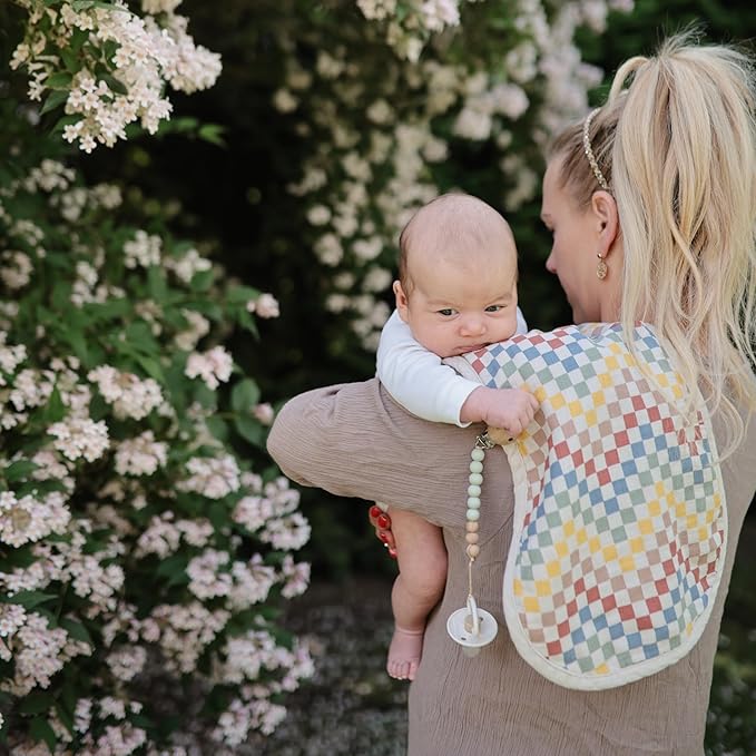 FRIGG Natural Rubber Baby Pacifier 4-Pack Crystal Sparkle | Made in Denmark | BPA-Free (6-18 Months)