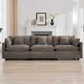 111'' Sectional Cloud Deep Seat Couch, Modern Comfy Chenille Modular Sectional by WUTUTUEE