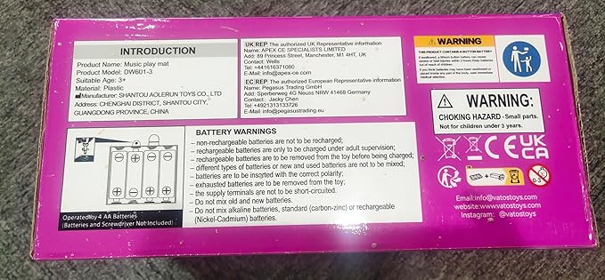 VATOS Double Dance Mat for Girls - 4 Game Modes & 9 Challenge Levels with Adjustable Volume, Led Light & Wireless Bluetooth | Music Play Mat Birthday Gifts Toys for Kids Ages 3 4 5 6 7 8 9+ Years Olds