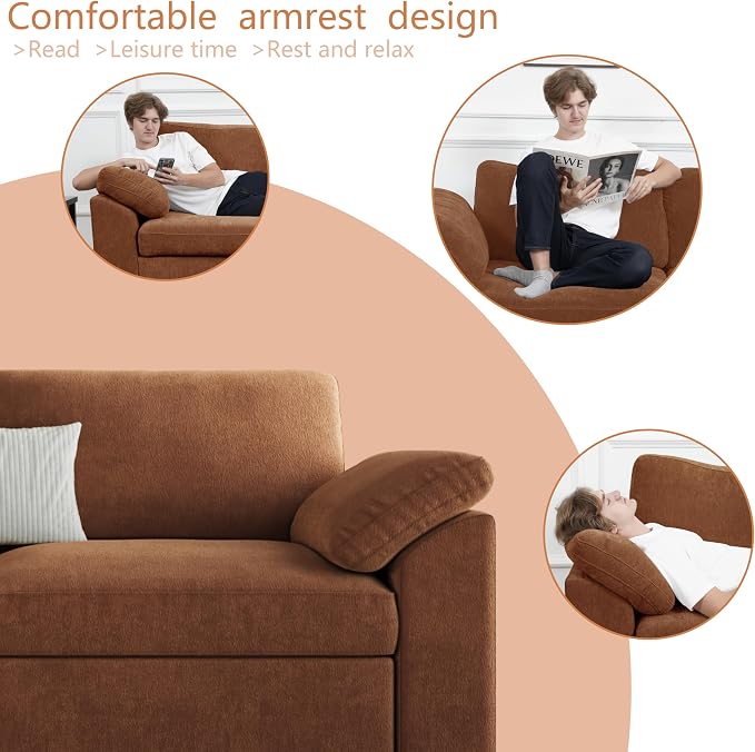 EASE MOOSE Oversized Sectional Modular Sofa, Chenille Large u Shape Sectional - Image 8