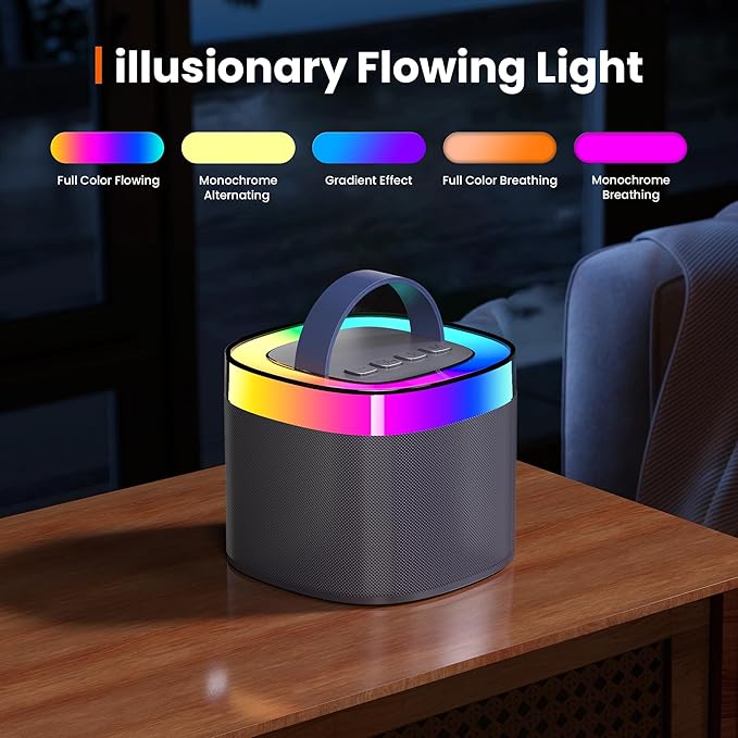 YLL Karaoke Machine for Adults Kids, Portable Bluetooth Karokee Speaker with 2 Wireless Microphones, Singing Karaoke Machine Built-in LED Lights for Birthday Gifts, Family Home Party(Space Gray)