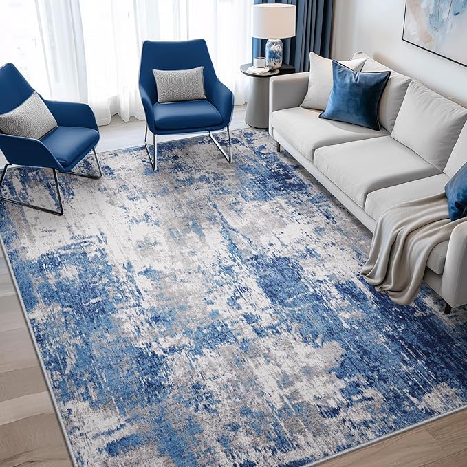 RELEANY Washable Area Rugs 5'x7' Non-Slip Modern Abstract Soft by RELEANY