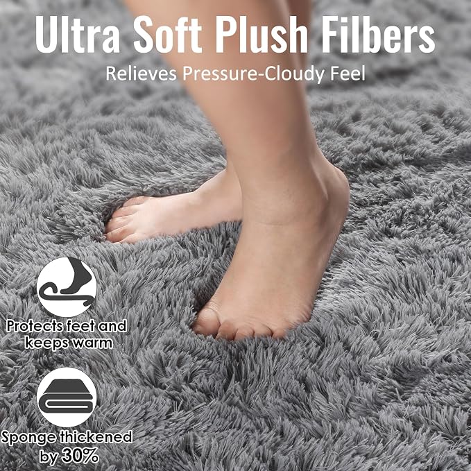 PAGISOFE 2x4 Small Bedroom Rug, Machine Washable Runner Rugs, Soft Plush Area - Image 4