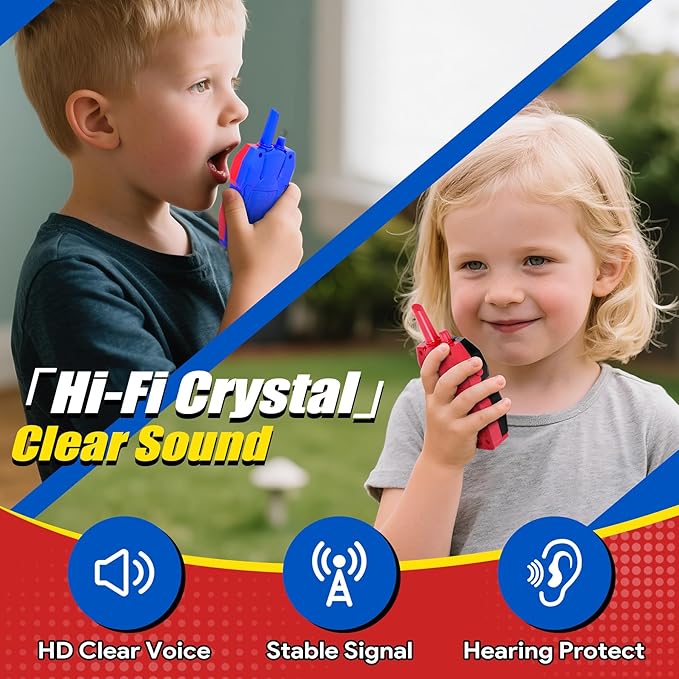 Vvinca Spider Walkie Talkies for Kids Toys Ages 3 4 5 6 7 8 9 10 Boys Girls 2 Pack Superhero Toys Lanyard Long Range Clear Sound Outdoor Game Camping Gear Spy Gadgets & Easter Christmas Birthday Gifts