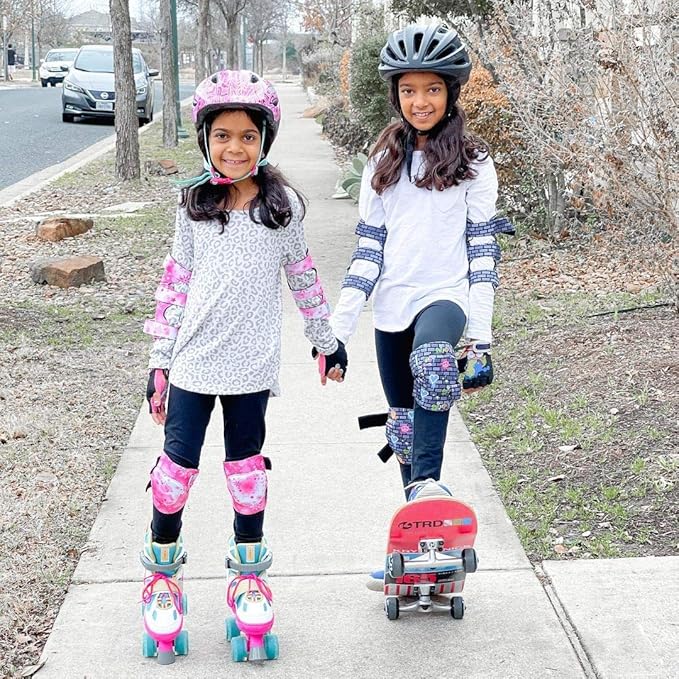 Soft-Style Kids Knee and Elbow Pads with Bike Gloves, Flexible Impact-Resistant Gear for Ages 2-11, Designed for Balance Bikes, Roller-Skating, and Skateboarding