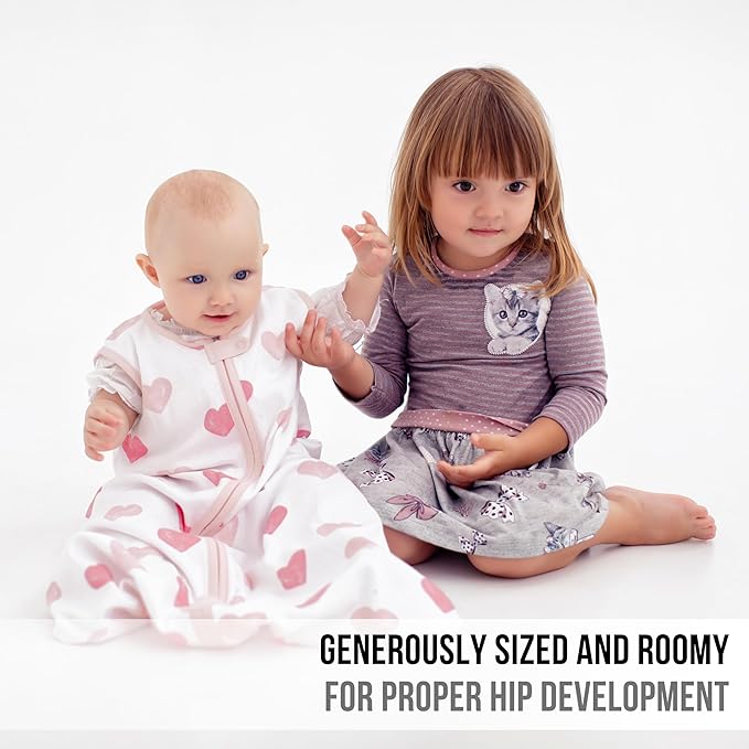 Mama Cheetah Baby Sleep Sack 2.5 TOG, Winter Baby Sleeping Bag with 2-Way Zipper, Organic Cotton Swaddle Transition Wearable Blanket for Boy Girl Infant Toddler, 24-48 Months, 1-Pack