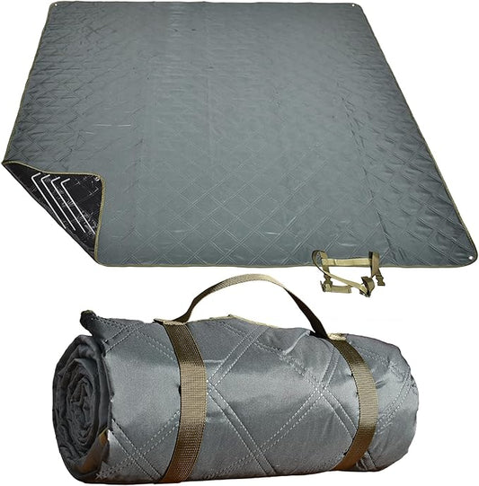 Waterproof Picnic Blanket 80 * 80 in Portable with Carry Strap for Beach Mat or Family Outdoor Camping Party, Park Blanket for Grass Park, Hiking, Travel