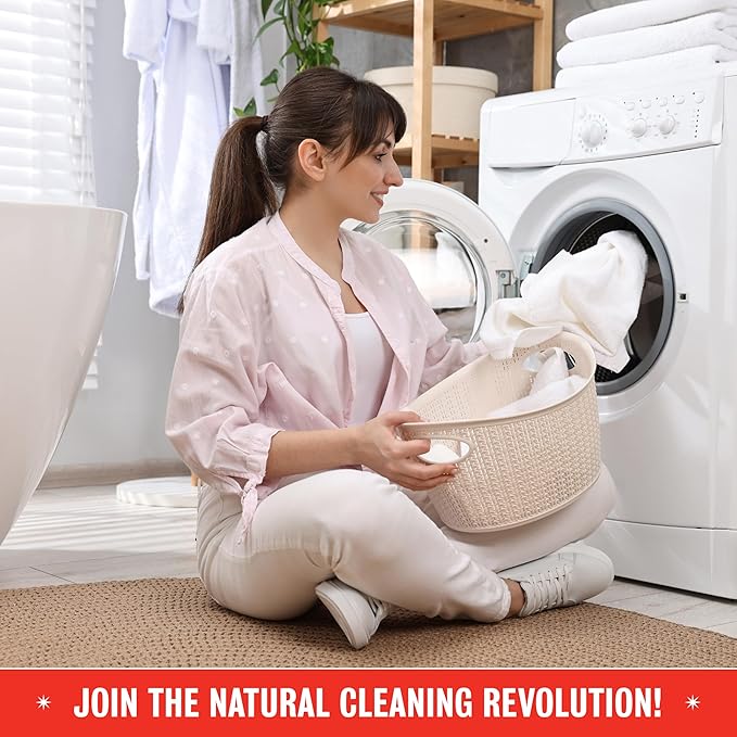 Rebel Green Organic Laundry Detergent - Natural Laundry Soap - Liquid Laundry Detergent with Dispenser Cup - Gentle Laundry Detergent - Fresh Peppermint & Lemon Scent - (68 Load Bottles, 2 Pack)