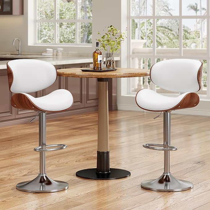 YaFiti Bar Stools Modern Swivel Bar Chairs, Barstools Counter Height - Image 6