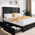 Allewie Upholstered Full Size Platform Bed Frame by Allewie