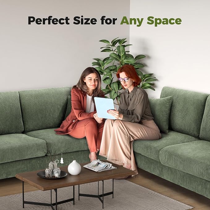 Kidirect 70in Corduroy Couch, Sofas - Image 8