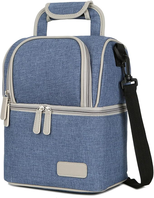 Meichoon Breast Milk Baby Bottle Cooler Bag/Waterproof Baby Milk Bag Freezer/Mommy Travel Backpack/Portable Thermal Insulated Lunch Box for Women Men Large Capacity Handbag