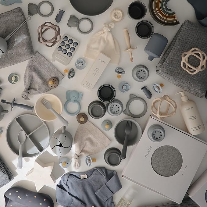 mushie 100% Silicone Baby Sippy Cup | 6 Months+ (Tradewinds)