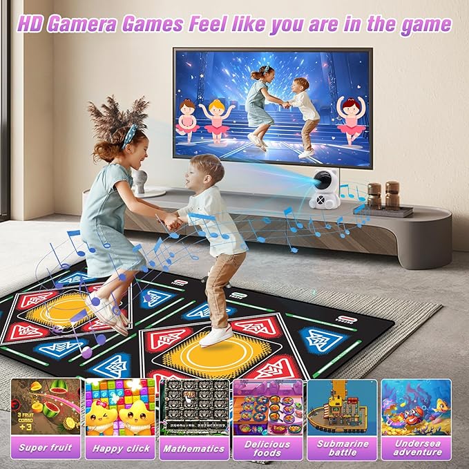 Dance Mat, Electronic Dance Mat, Double User Dance Mat with Game Controller, Non-Slip Dance Pad for Kids Adults, Christmas Birthday Gifts for Girls Boys