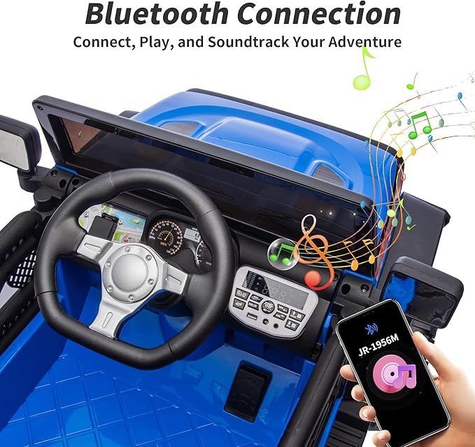 24V Kids Ride on Toy, Kids Electric Vehicles Car Ride on Car Truck for Toddlers with Remote Control, 2x200W Motor - Blue