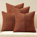 MIULEE Boho Farmhouse Rust Decorative Throw Pillow Covers 18x18 Inch 4 Packs by MIULEE
