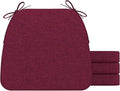 AAAAAcessories D-Shaped Chair Cushions, Machine-Washable Cover, Wine Red by AAAAAcessories