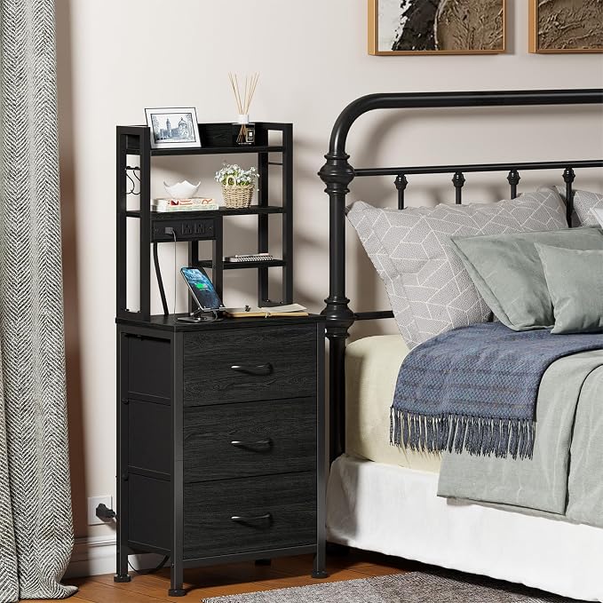 Furnulem Nightstands Set of 2, Tall Night Stand - Image 6