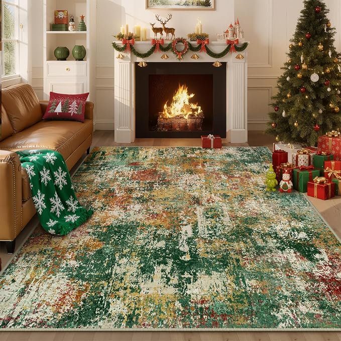 RELEANY Washable Area Rugs 3'x5' Non-Slip Modern Abstract Soft - Image 9
