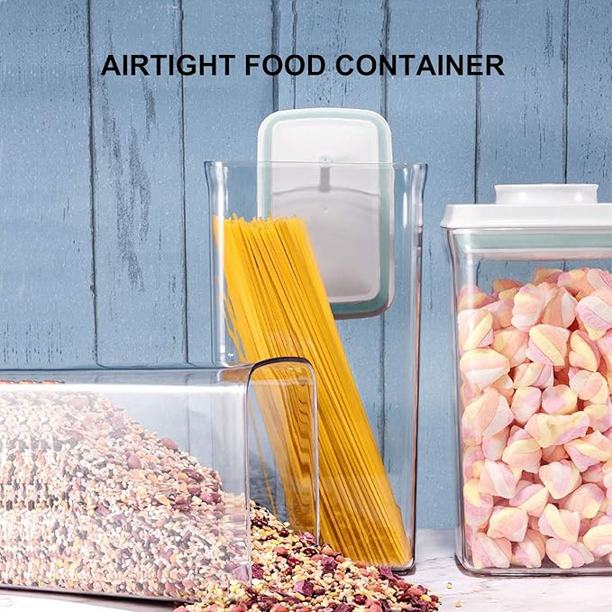 Airtight Food Storage Container Formula Dispenser with Spoon BPA-Free Milk Powder Container for Home Travel 2000ML / 2.0 Qt, No Scraper Design
