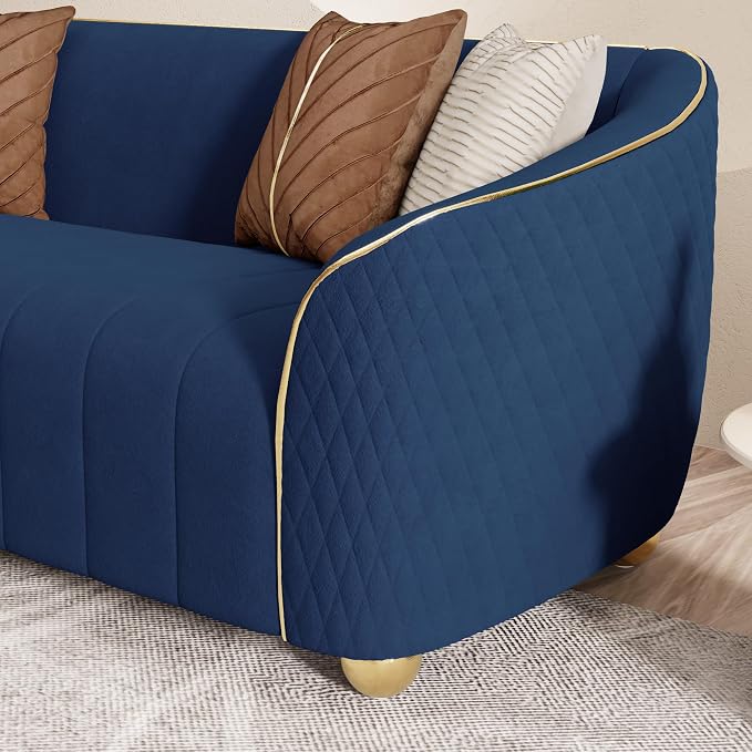 3-Piece Luxury Velvet Sofa Set for Living Room, Elegant Design Couch Set - Image 8